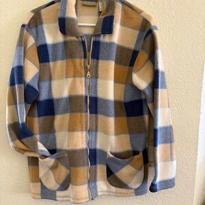 Fleece zip up jacket by Liz Claiborne size small